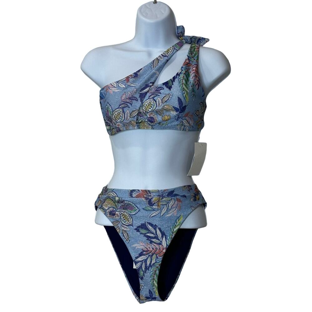 Becca By Rebecca Virtue Sadie Asymmetrical Cutout Bikini Top Women's Small NWT